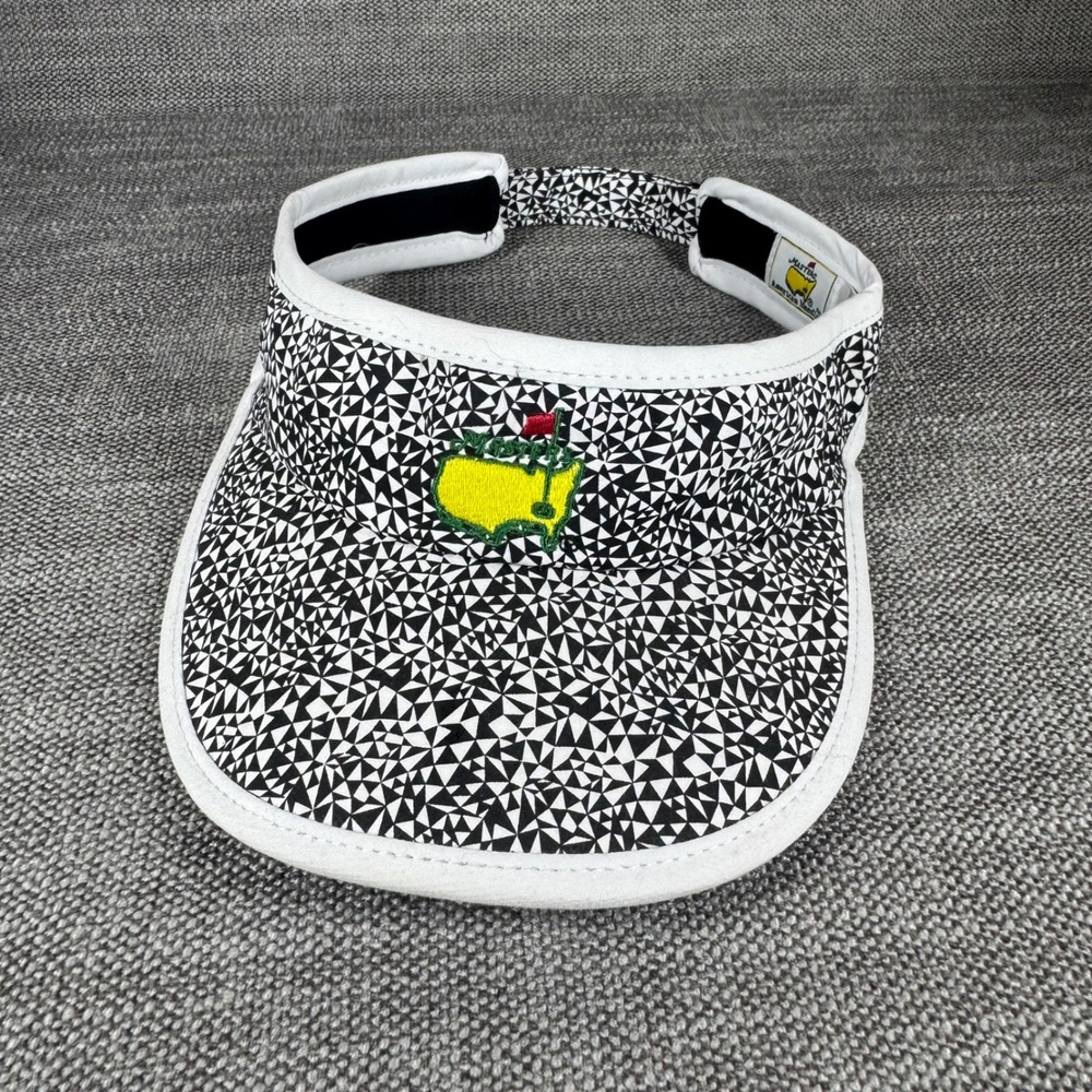 Masters American Needle Golf Visor Black White Geometric Mosaic Adjustable Hat